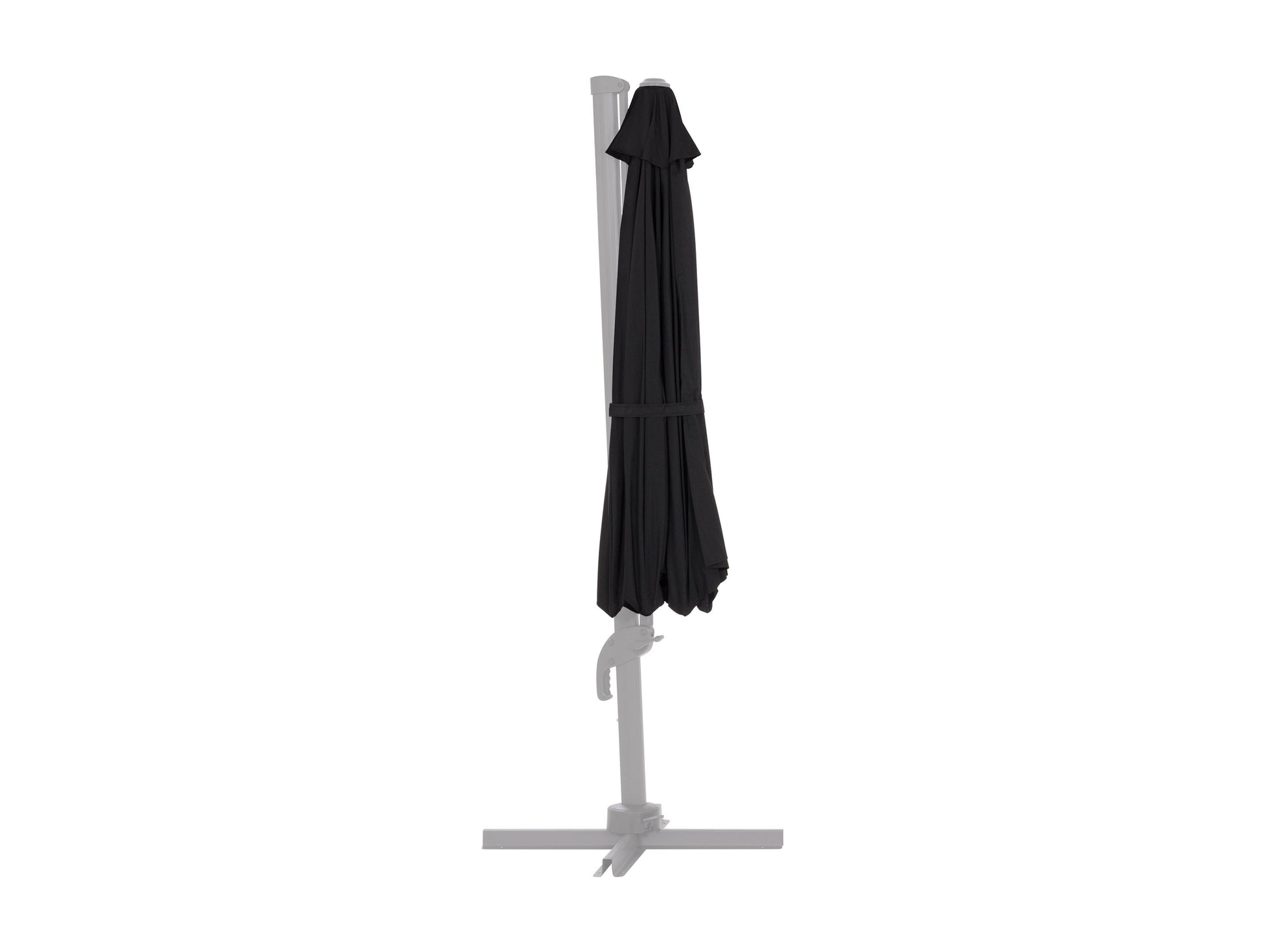 11.5ft deluxe offset patio umbrella canopy replacement in beige with UV-resistant fabric, durable stitching, and vented top for airflow.
