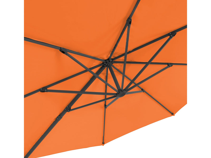 orange deluxe offset patio umbrella 500 Series detail image CorLiving