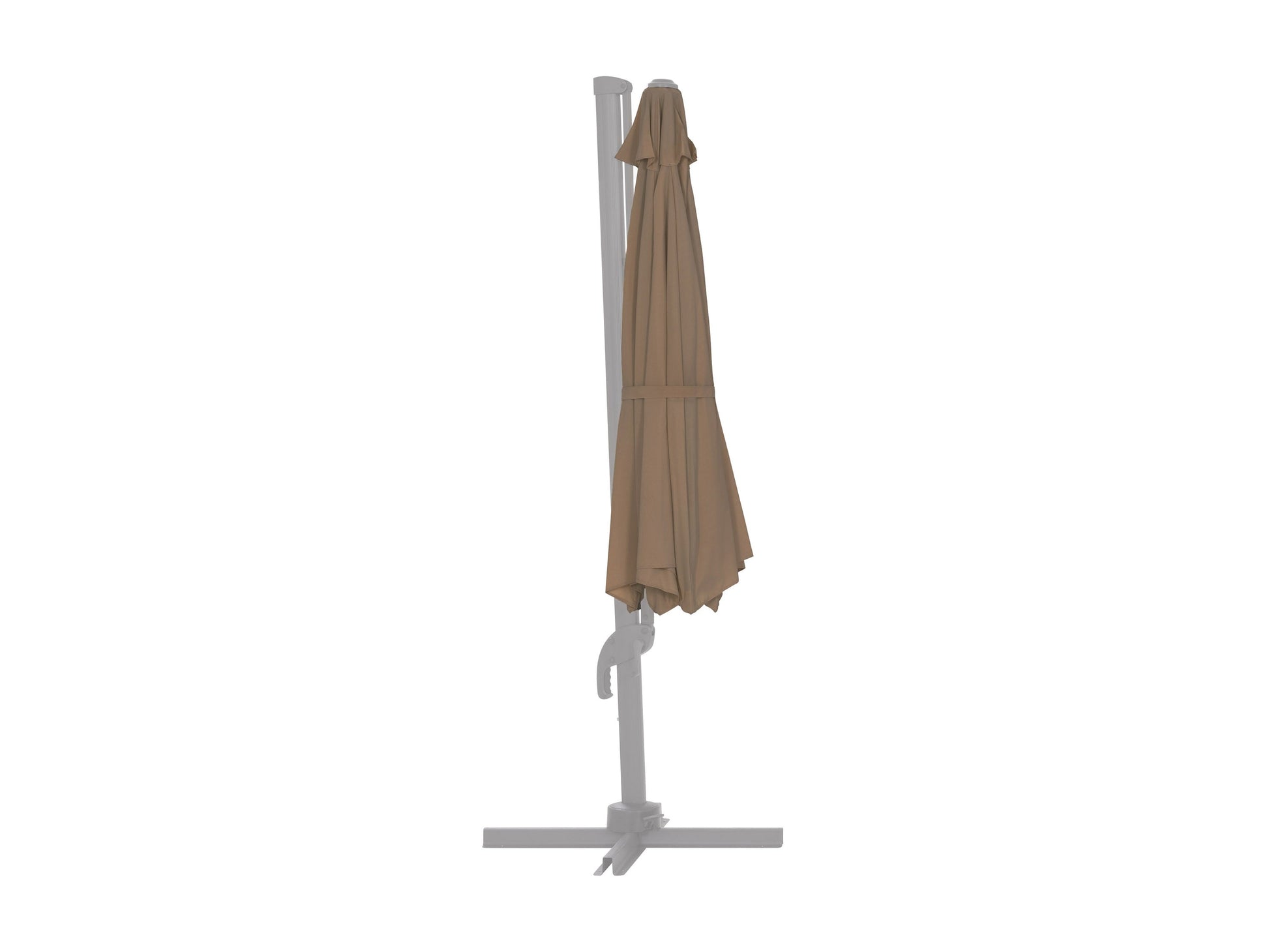 11.5ft deluxe offset patio umbrella canopy in beige with durable polyester fabric, UV protection, and water-resistant features, designed to fit most offset umbrella frames, perfect for outdoor shade and style.