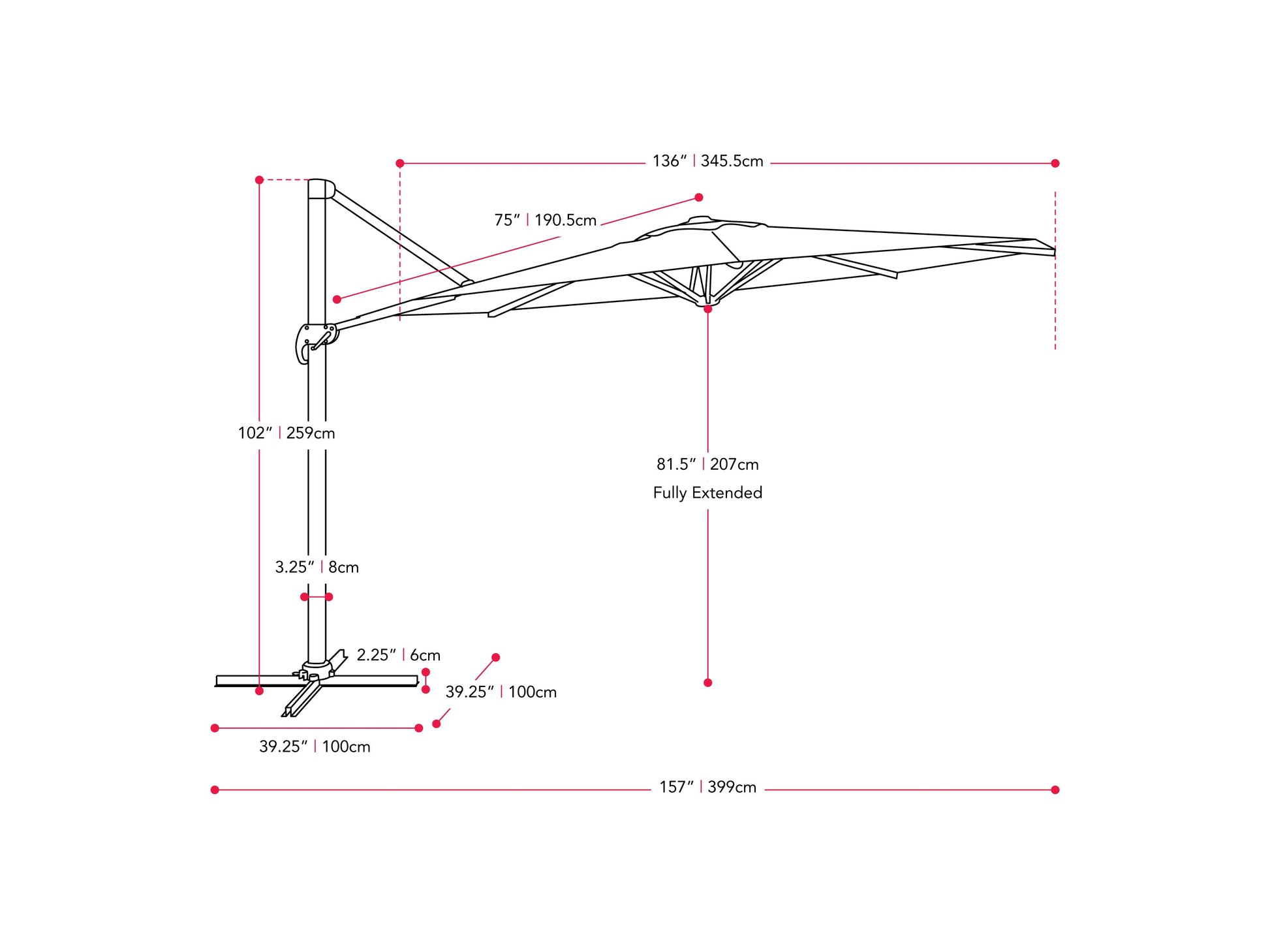 Deluxe Offset Patio Umbrella