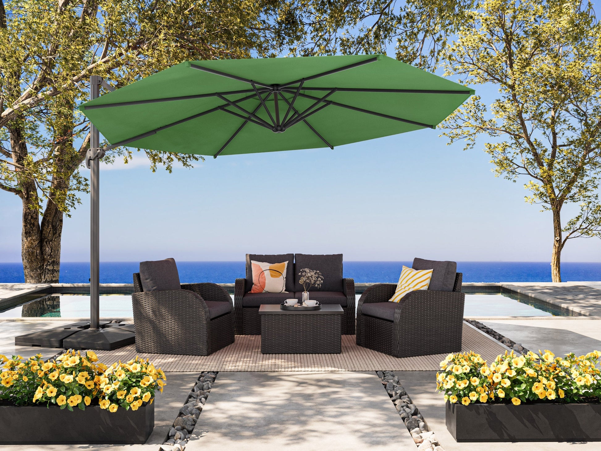 deluxe offset patio umbrella Deluxe Offset Patio Umbrella