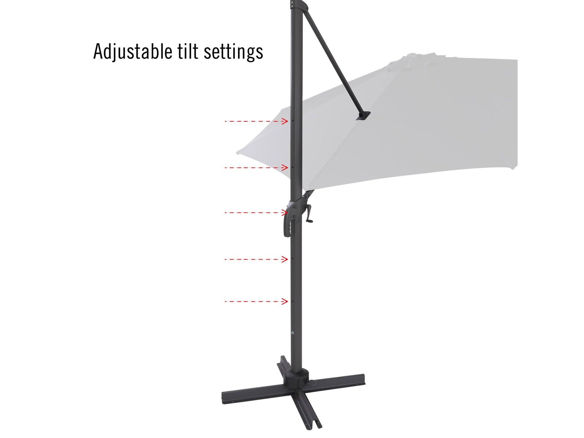 corliving 13 x 11 ft aluminum deluxe offset patio umbrella Deluxe Offset Patio Umbrella