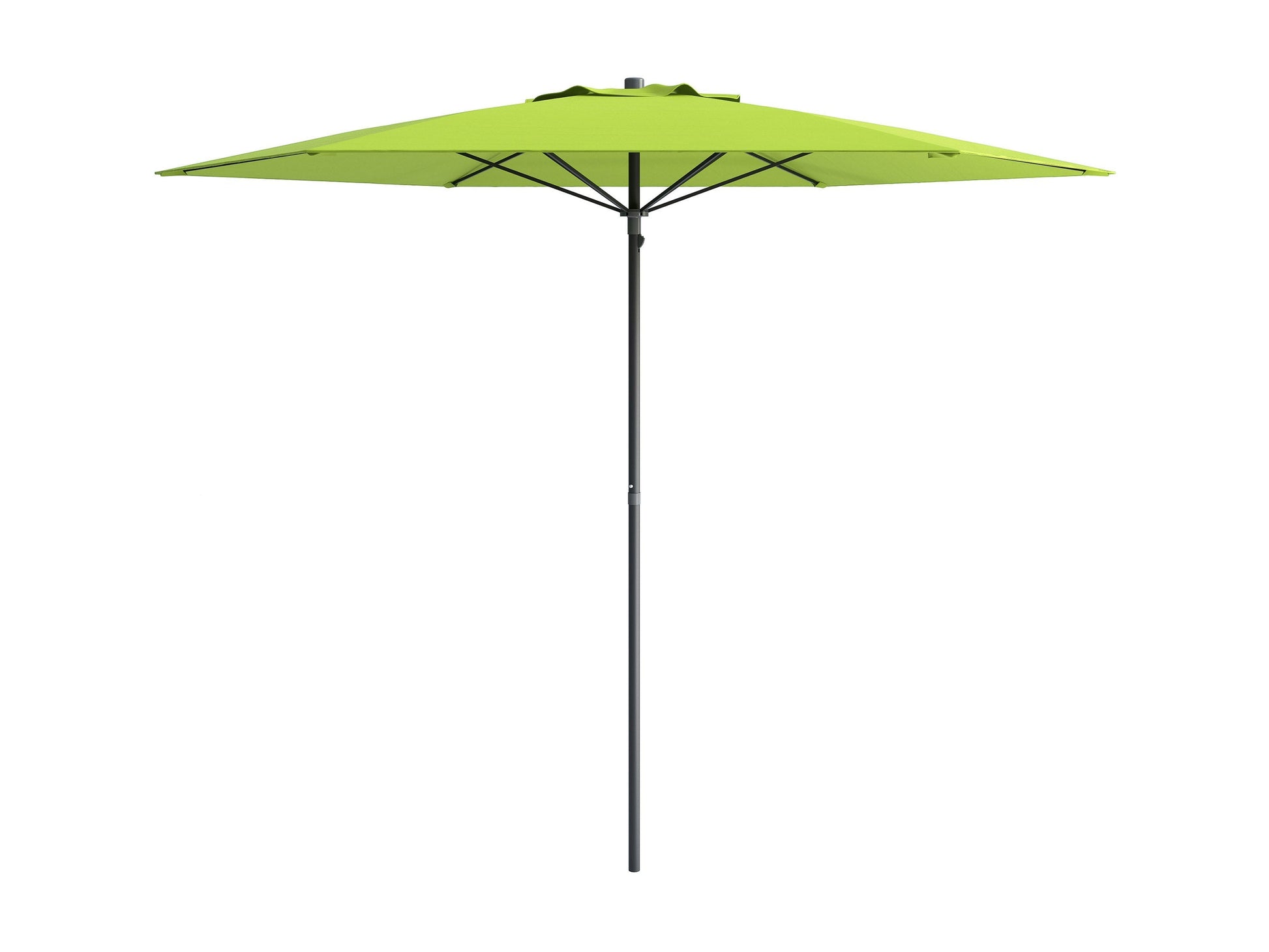 Lime green 7.5ft beach umbrella with UV protection, adjustable tilt, and sturdy pole for outdoor shade.