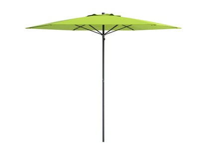 Lime green 7.5ft beach umbrella with UV protection, adjustable tilt, and sturdy pole for outdoor shade.