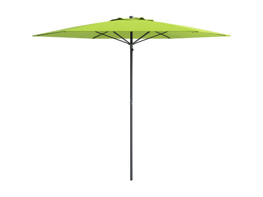 Lime green 7.5ft beach umbrella with UV protection, adjustable tilt, and sturdy pole for outdoor shade.