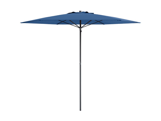 Cobalt blue 7.5ft beach umbrella with UV protection, sturdy aluminum pole, and adjustable tilt feature.