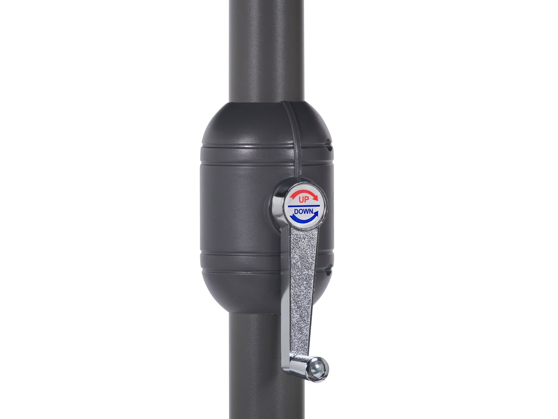 Black 15ft double patio umbrella with UV protection, sturdy metal frame, and crank lift system for outdoor shade.