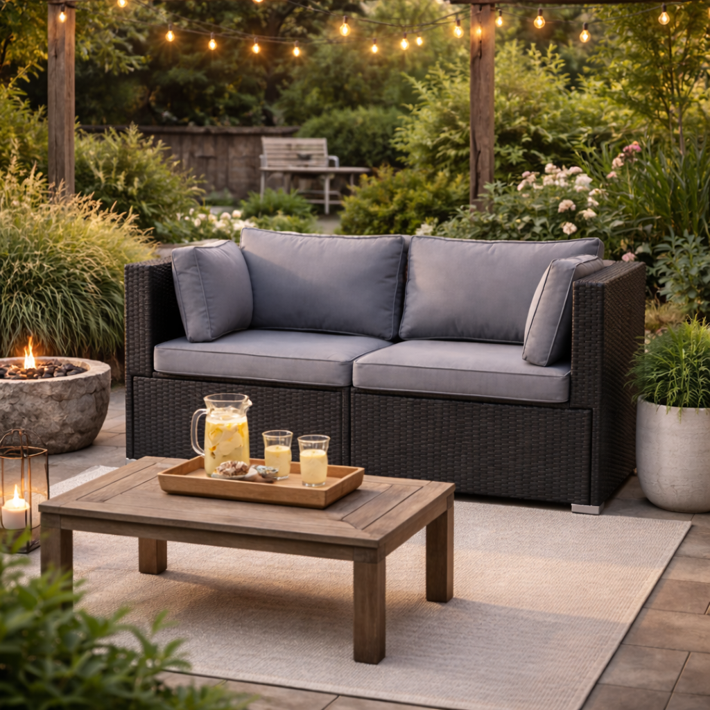 Outdoor Loveseat, 2pc - FINAL SALE ITEM