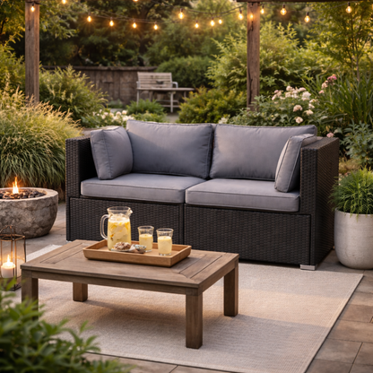 Outdoor Loveseat, 2pc - FINAL SALE ITEM