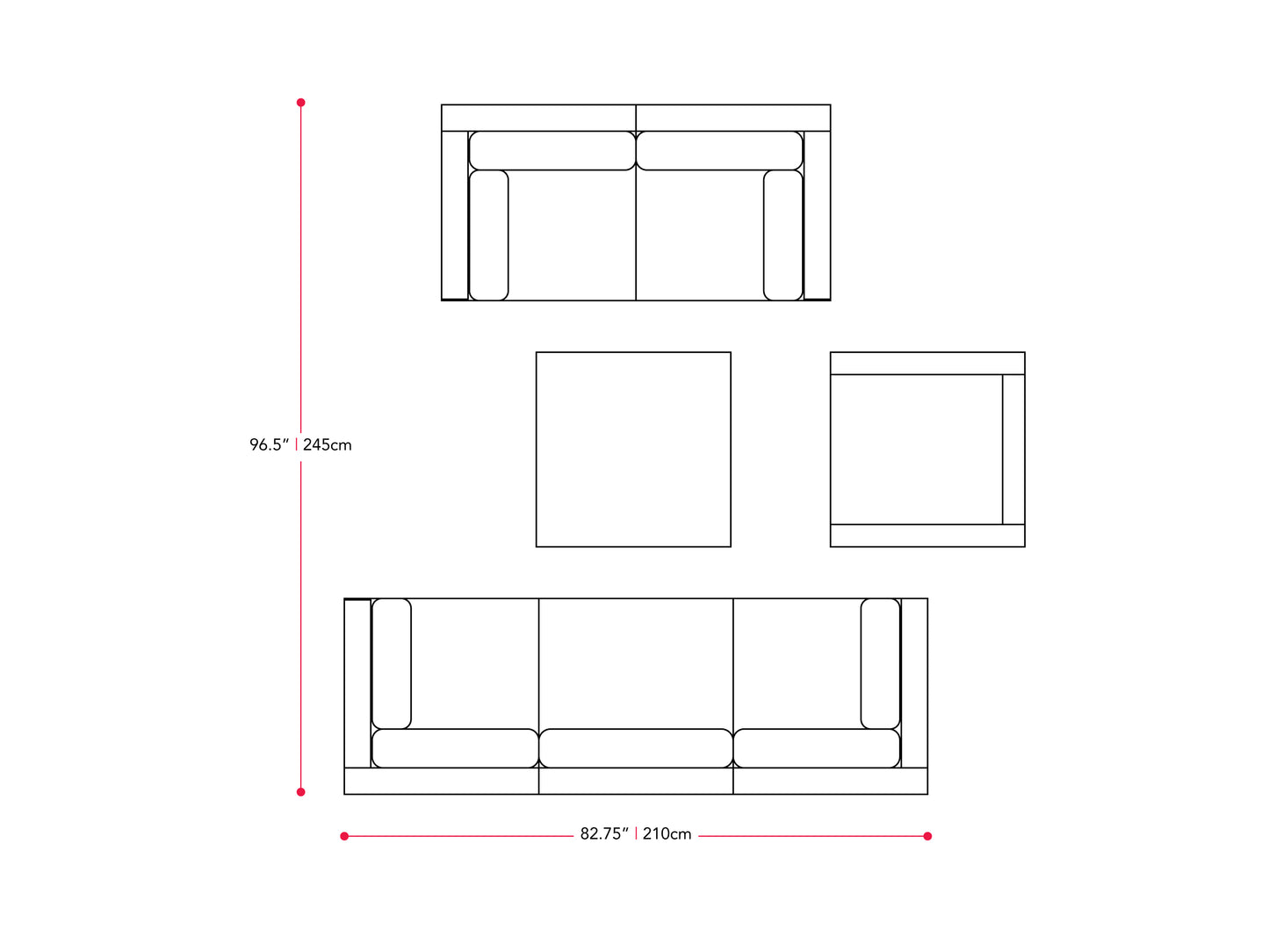 Outdoor sofa set, 7-piece patio conversation set with gray cushions, dark wicker frame, and glass-top coffee table, featuring weather-resistant materials and modular design for customizable seating arrangements.