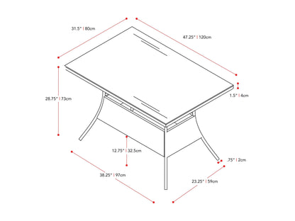 7-piece patio dining set with grey cushioned chairs and rectangular wooden table, featuring a modern outdoor design.
