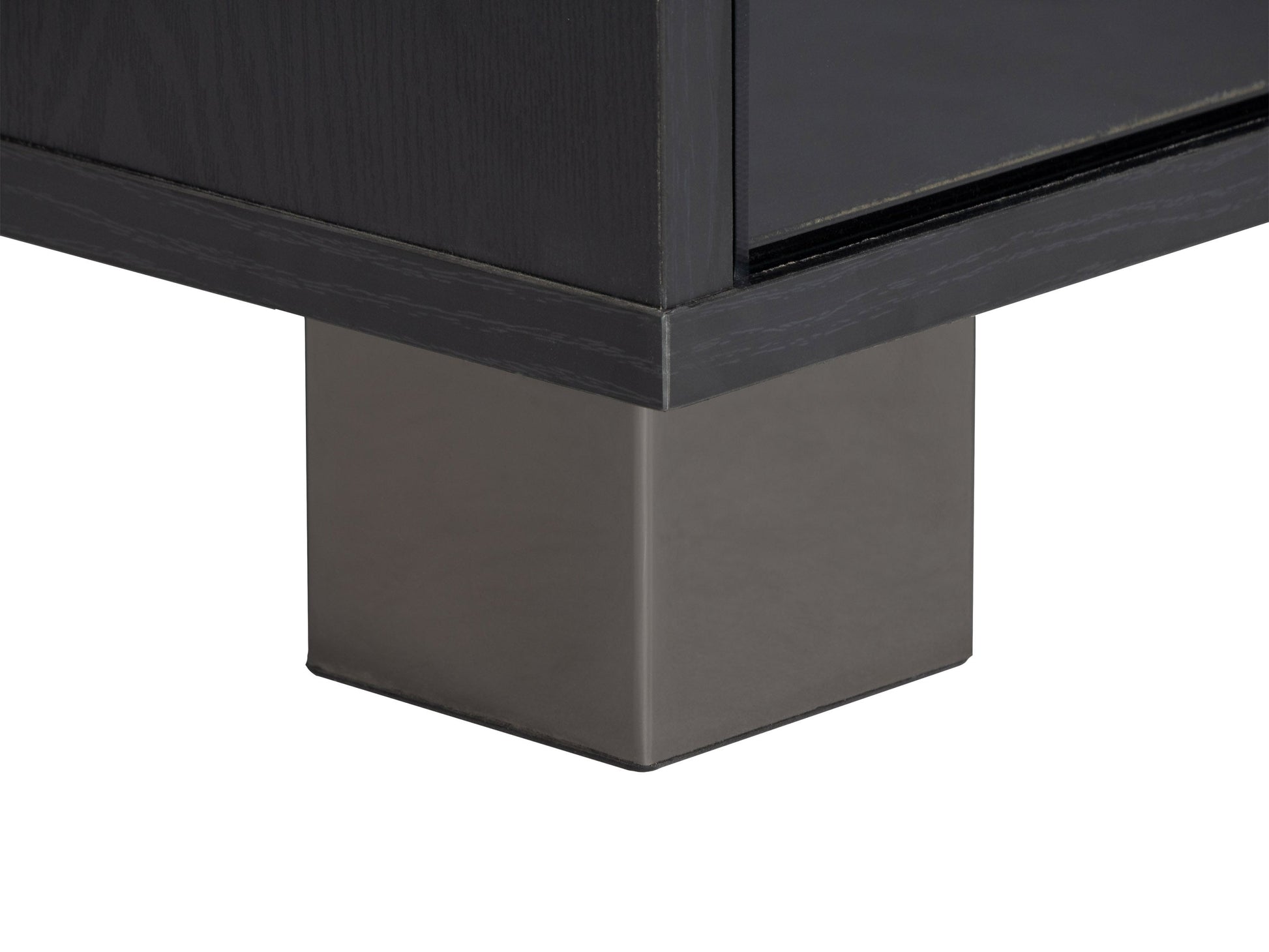 Extra wide TV stand for 95" TVs, dark wood finish, sleek design, ample storage compartments, modern entertainment center.