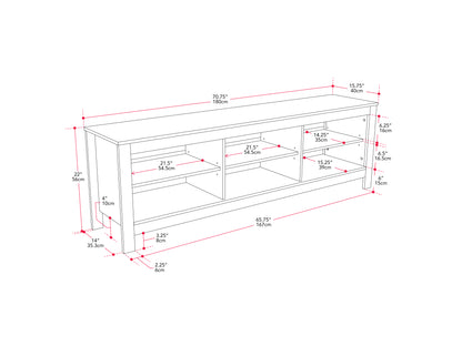 Brown Media Console, TVs up to 85"