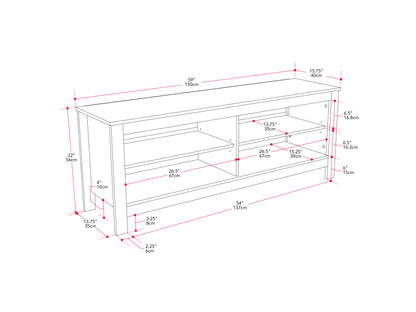 Black Media Console, TVs up to 75"