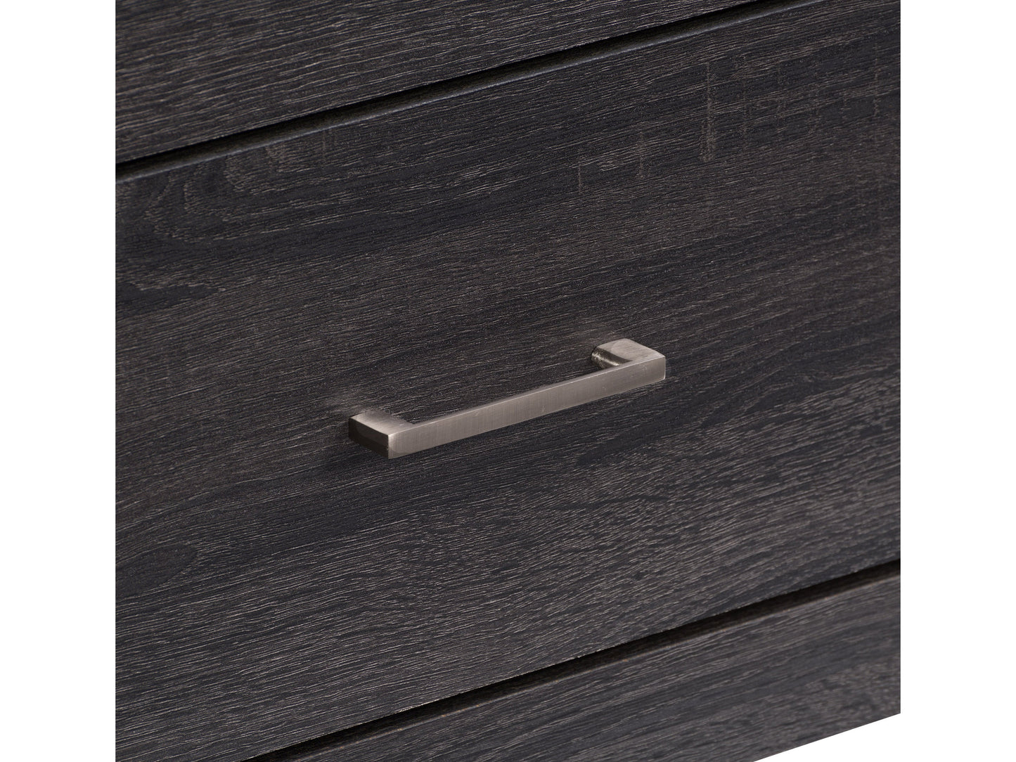 Modern wooden TV stand with sleek black metal legs, featuring two open shelves and two sliding doors in a natural oak finish. Ideal for contemporary living rooms and media storage.