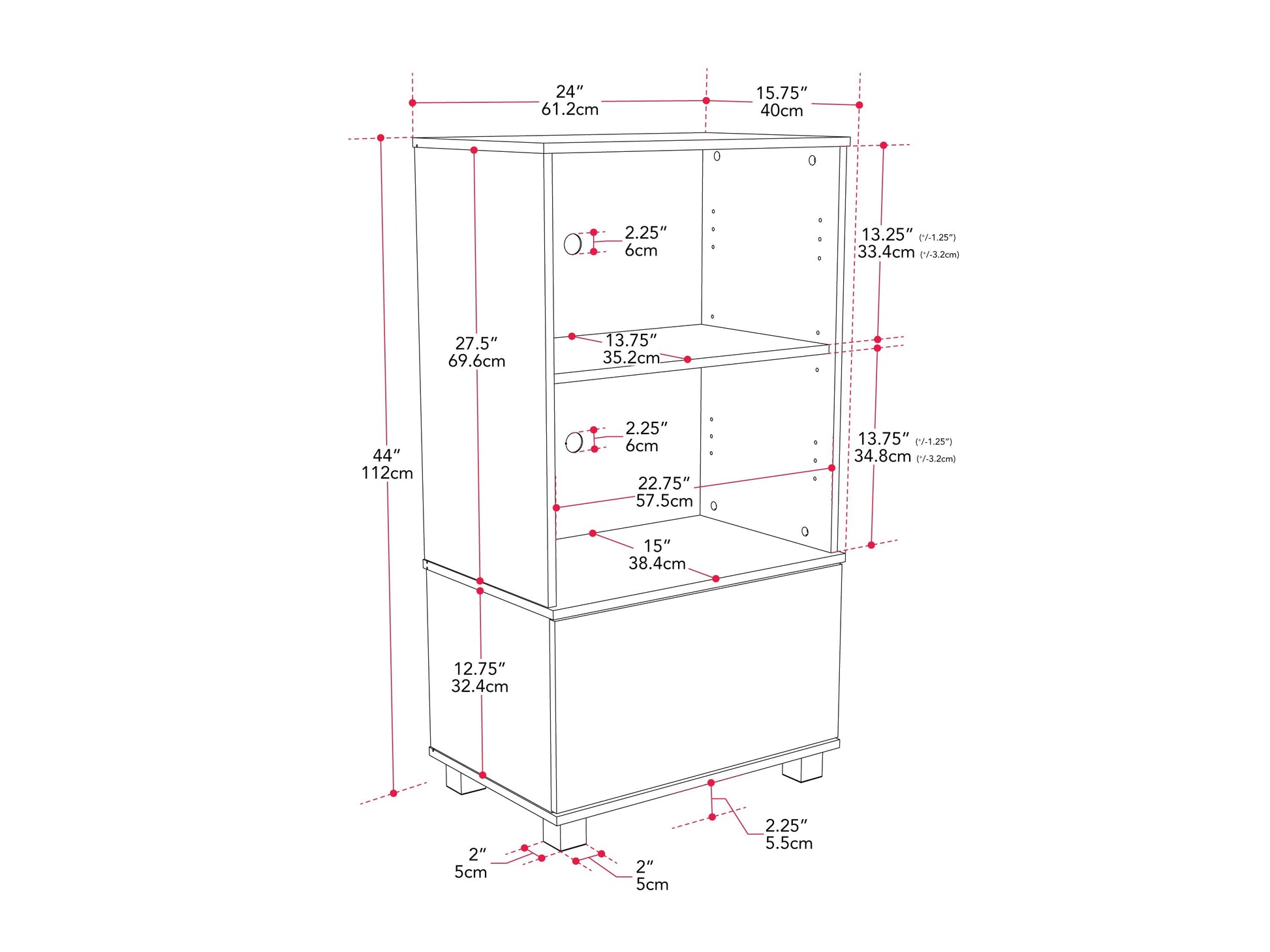 Modern media cabinet with dark wood finish, open shelving, and sleek design for stylish home entertainment storage.