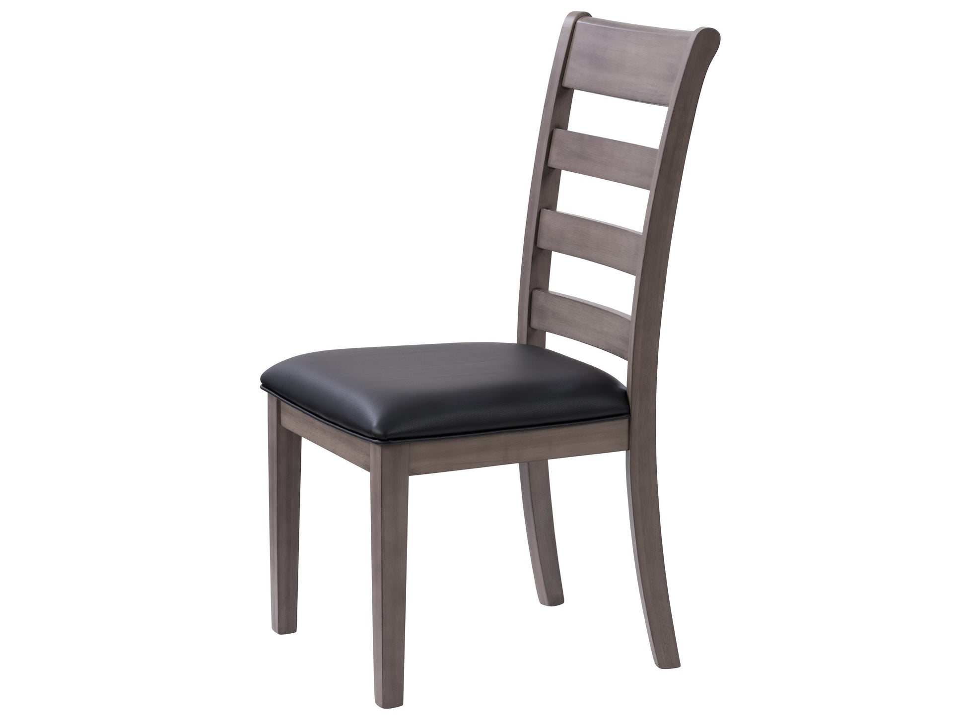 Grey wood dining chairs set of 2 with cushioned seats, high backs, and sleek modern design, perfect for contemporary dining rooms.