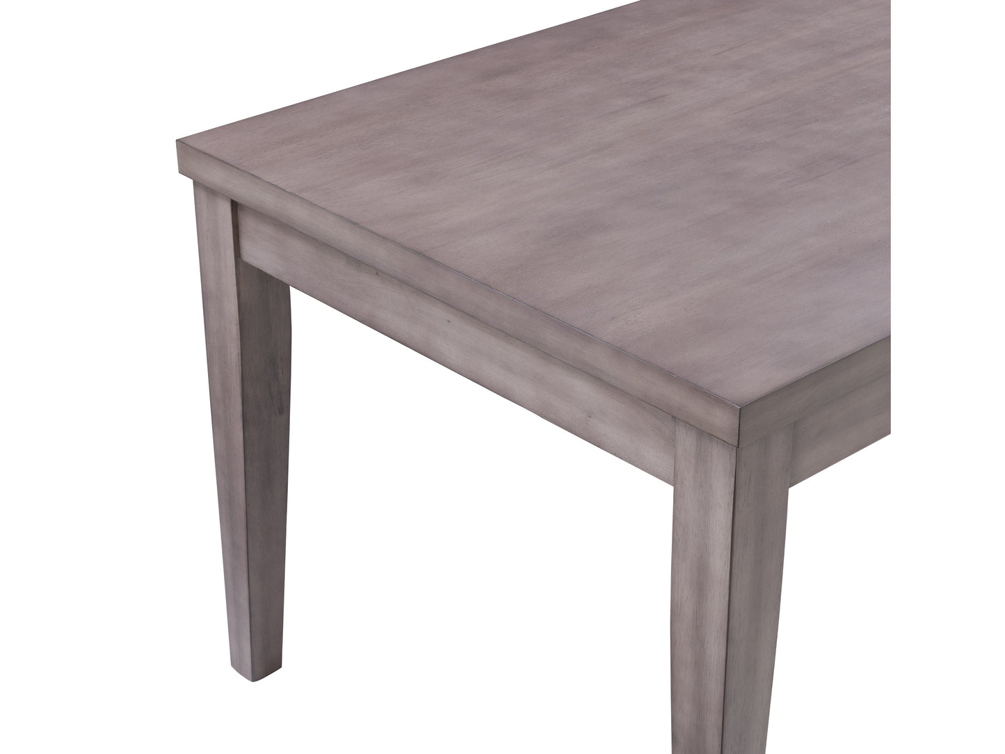 Wooden dining table with a natural oak finish, featuring a rectangular top and sturdy, tapered legs. The smooth surface and minimalist design make it perfect for modern dining rooms.