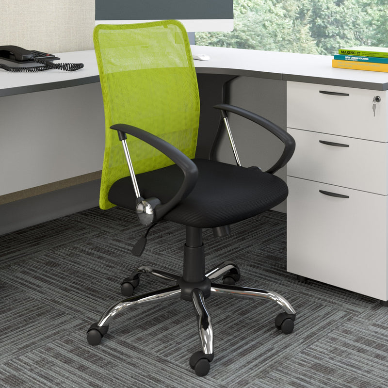 lime green Fabric Office Chair Harper Collection lifestyle scene by CorLiving