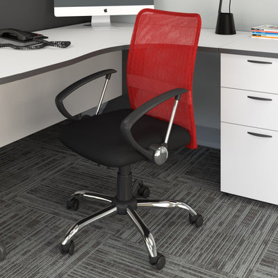 red Fabric Office Chair Harper Collection lifestyle scene by CorLiving#color_red
