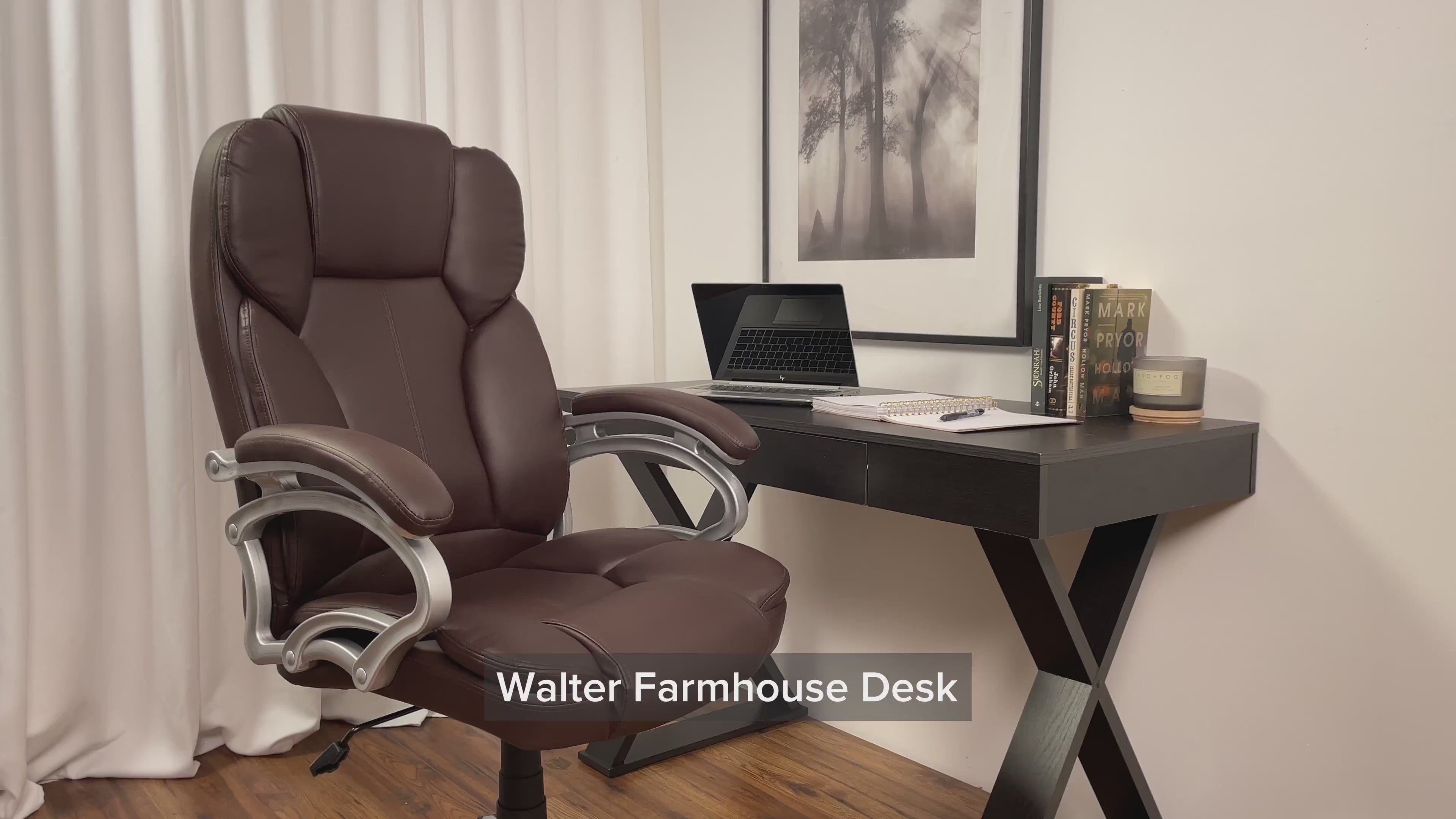 Load video: Walter Farmhouse Desk Product Video