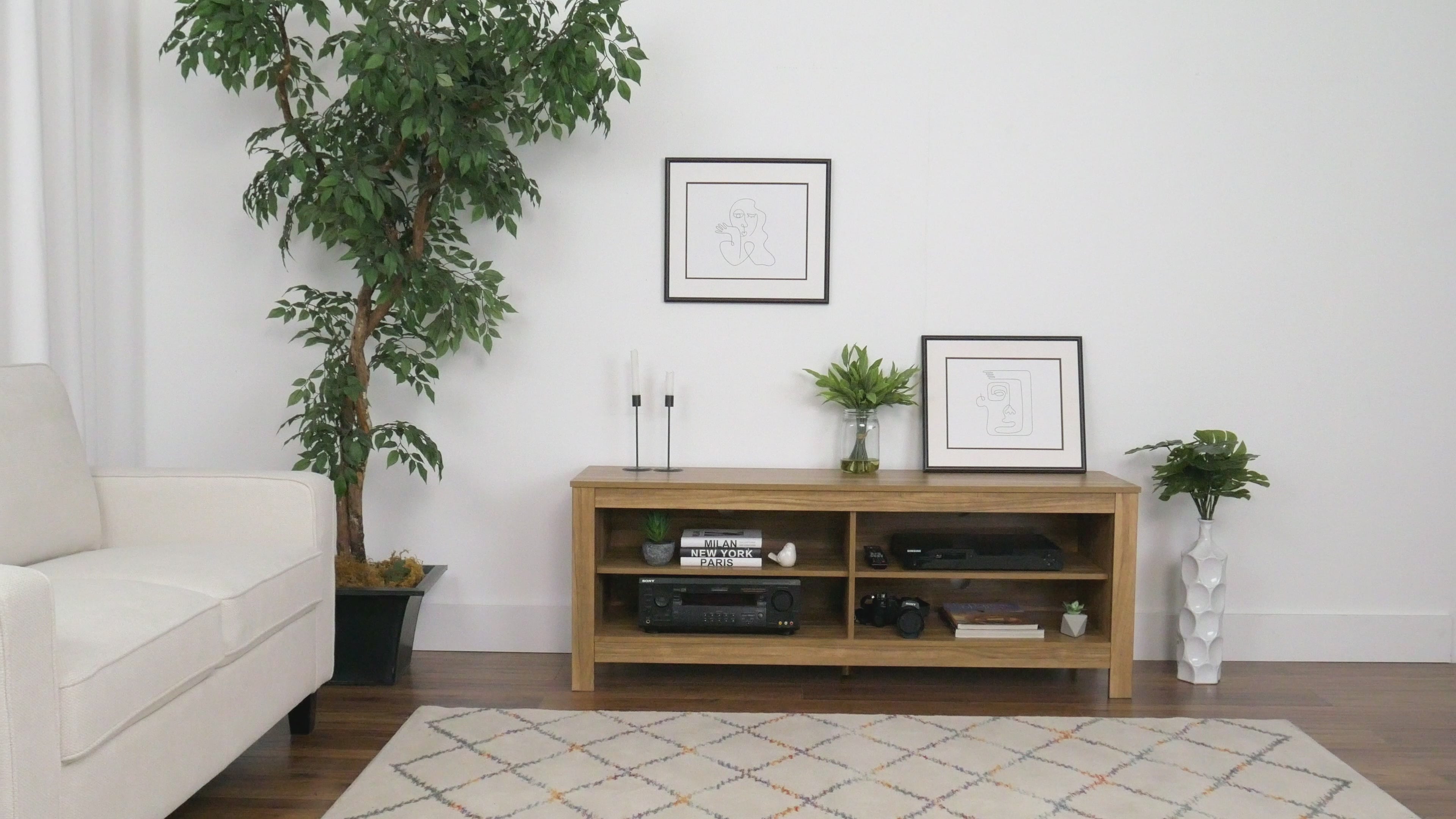 Load video: Norio Brown Media Console, TVs up to 75&quot; Product Video