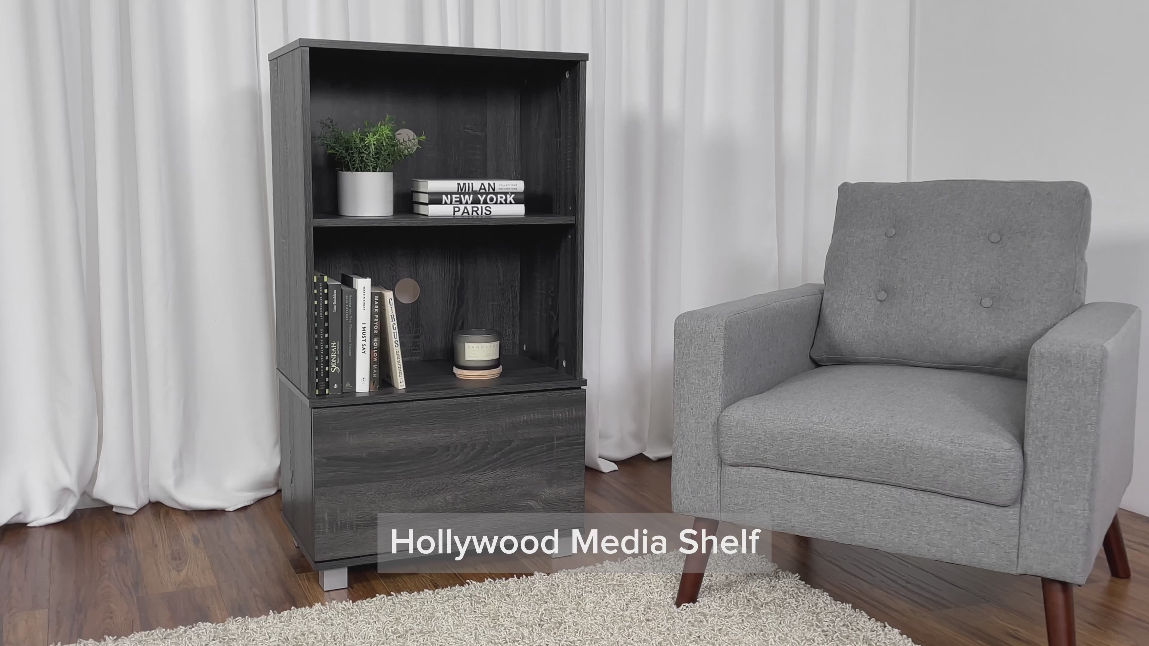 Load video: Hollywood Media Shelf Product Video