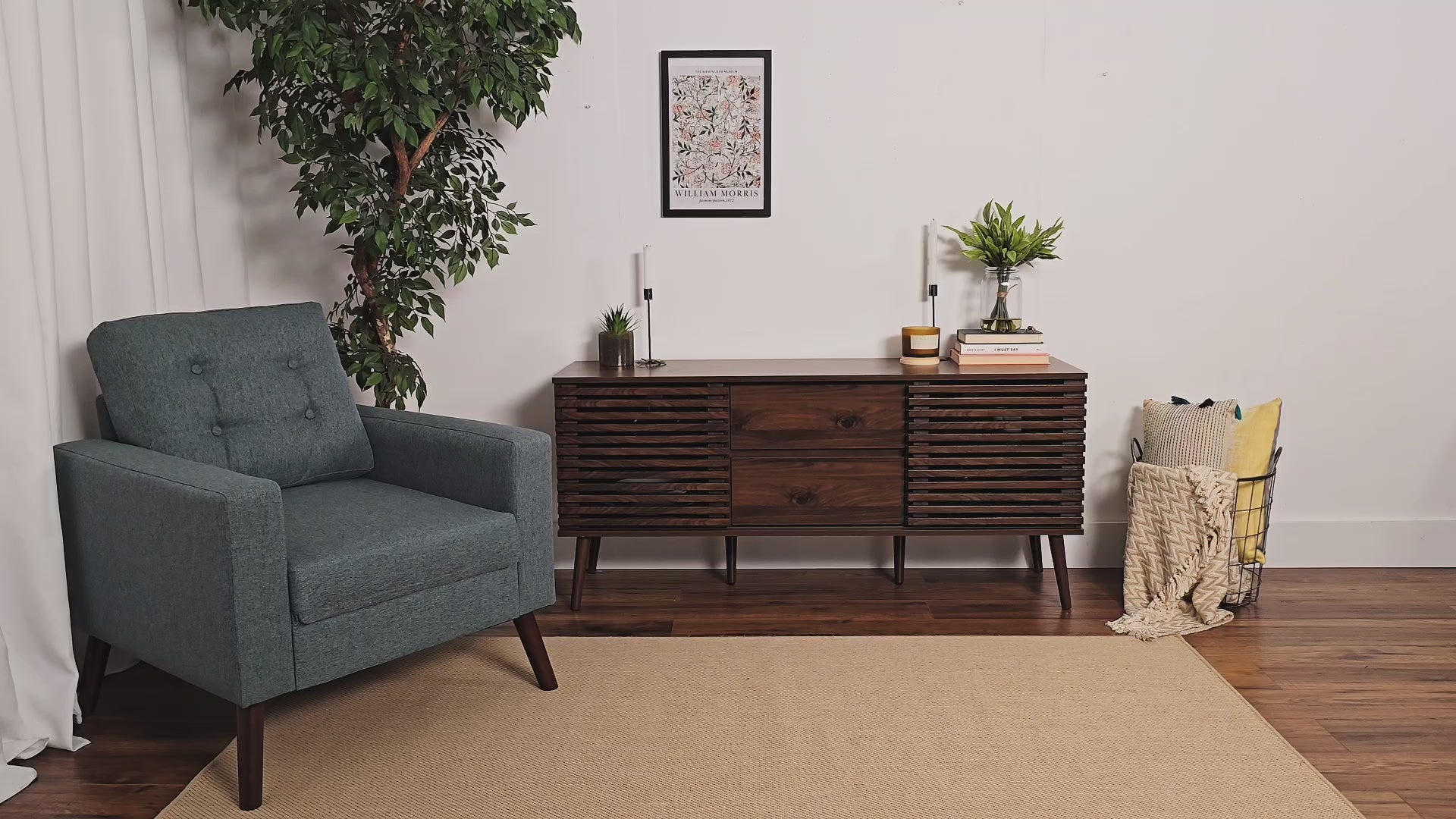 Load video: Eames Walnut TV Stand Product Video