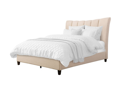 cream Channel Tufted Double / Full Bed Rosewell Collection product image by CorLiving#color_cream