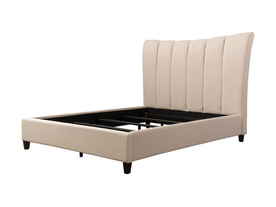 cream Channel Tufted Double / Full Bed Rosewell Collection product image by CorLiving#color_cream