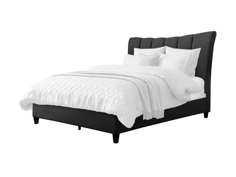 dark grey Channel Tufted Double / Full Bed Rosewell Collection product image by CorLiving