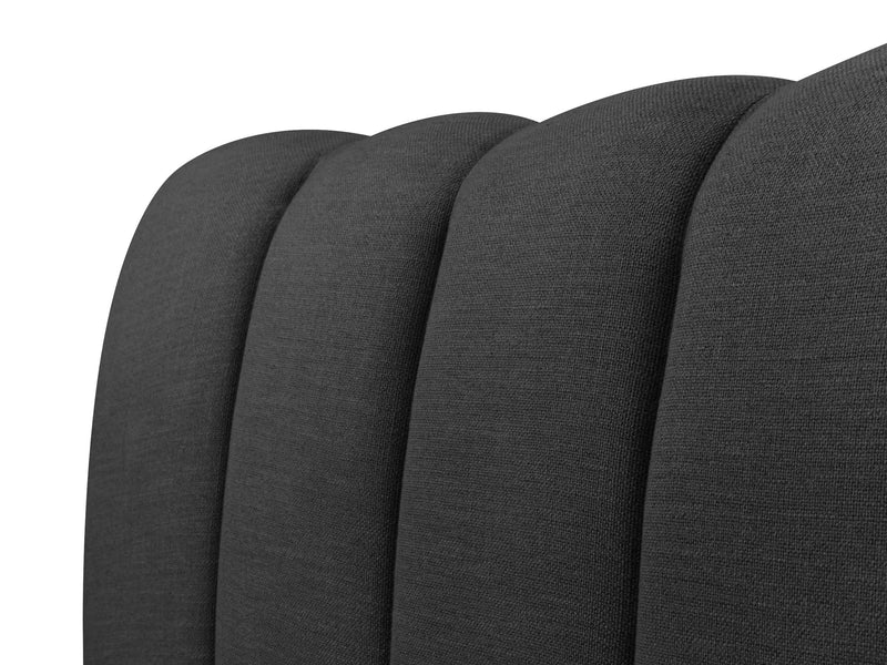 dark grey Channel Tufted King Bed Rosewell Collection detail image by CorLiving
