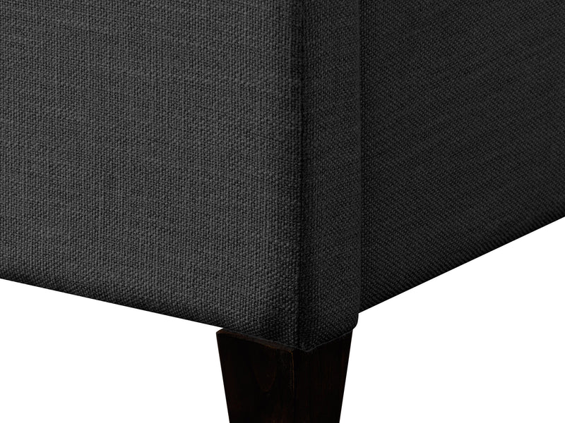 dark grey Channel Tufted Queen Bed Rosewell Collection detail image by CorLiving