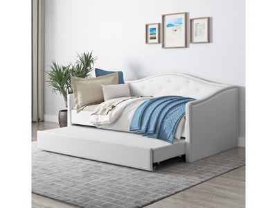 white Twin Pull Out Bed Amara Collection lifestyle scene by CorLiving#color_white