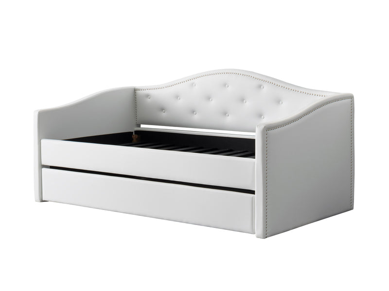 white Twin Pull Out Bed Amara Collection product image by CorLiving