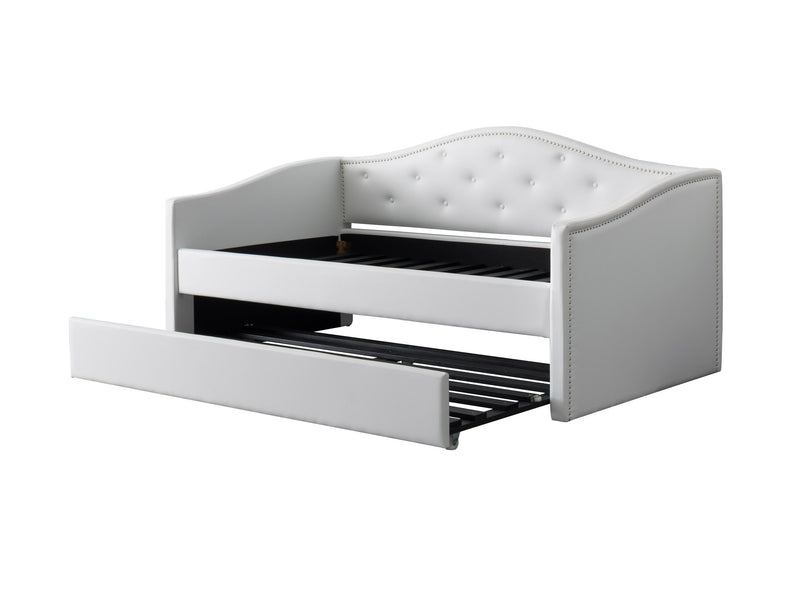 white Twin Pull Out Bed Amara Collection product image by CorLiving