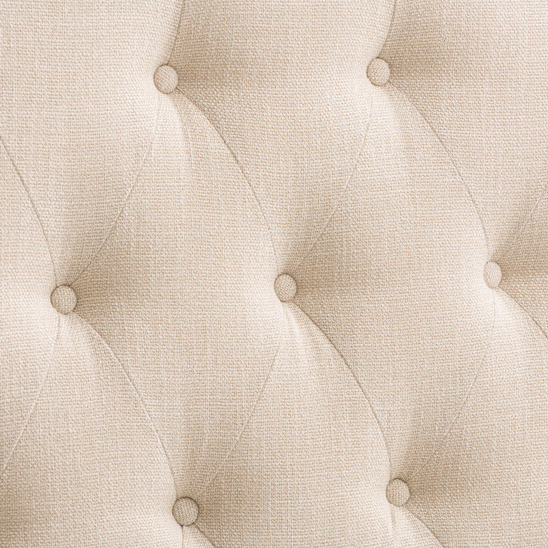cream Diamond Tufted Headboard, King Calera Collection detail image by CorLiving