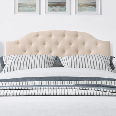 cream Diamond Tufted Headboard, King Calera Collection lifestyle scene by CorLiving#color_cream