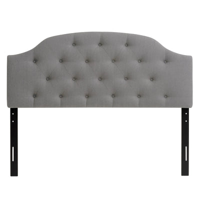 light grey Diamond Tufted Headboard, Queen Calera Collection product image by CorLiving#color_light-grey