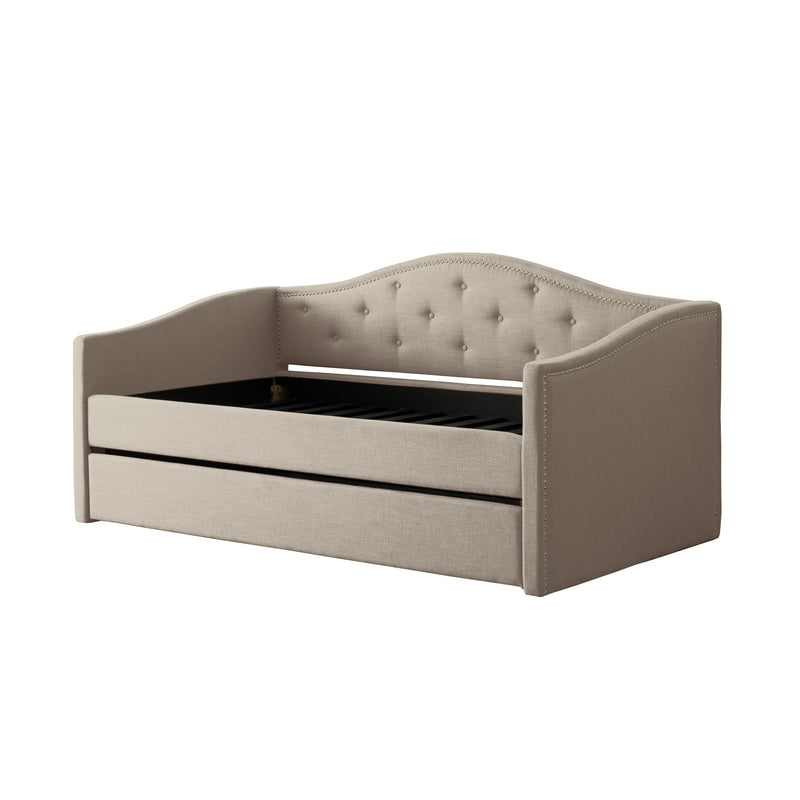 beige Twin Daybed with Trundle Amara Collection product image by CorLiving