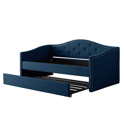 navy blue Twin Daybed with Trundle Amara Collection product image by CorLiving#color_navy-blue