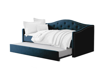 navy blue Twin Daybed with Trundle Amara Collection product image by CorLiving#color_navy-blue
