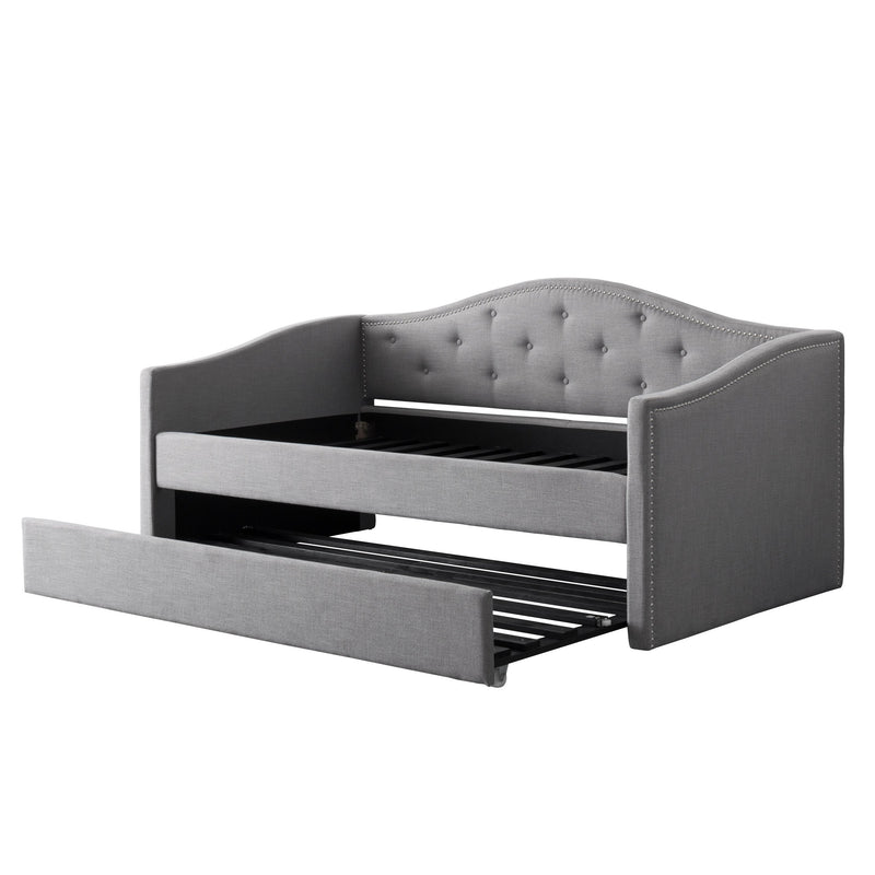 grey Twin Daybed with Trundle Amara Collection product image by CorLiving