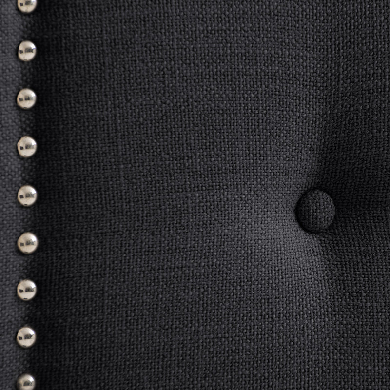 dark grey Padded Headboard, King Aspen Collection detail image by CorLiving