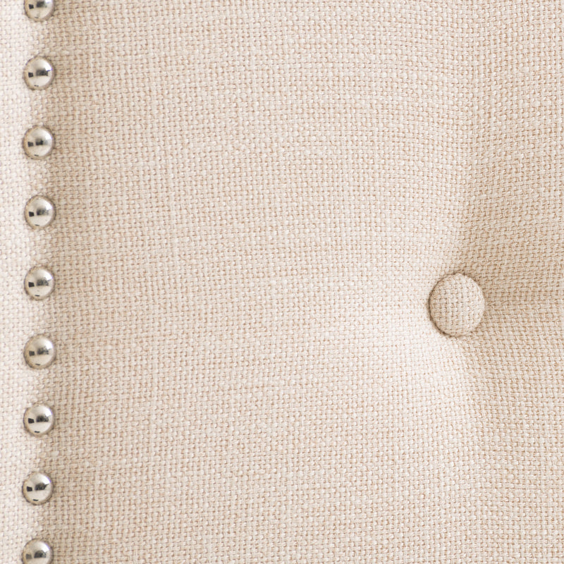 cream Padded Headboard, King Aspen Collection detail image by CorLiving