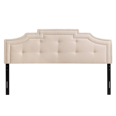 cream Padded Headboard, King Aspen Collection product image by CorLiving#color_cream