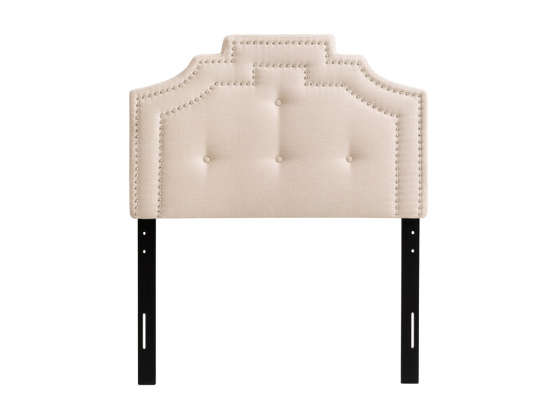 cream Padded Headboard, Twin / Single Aspen Collection product image by CorLiving