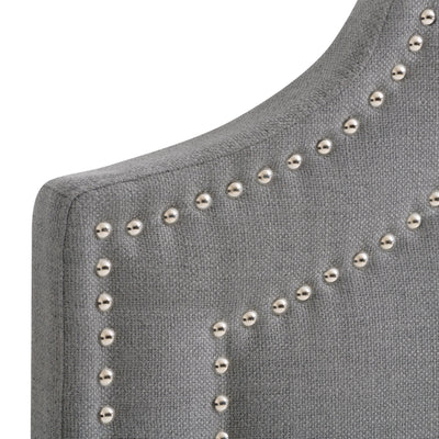 light grey Padded Headboard, King Aspen Collection detail image by CorLiving#color_light-grey