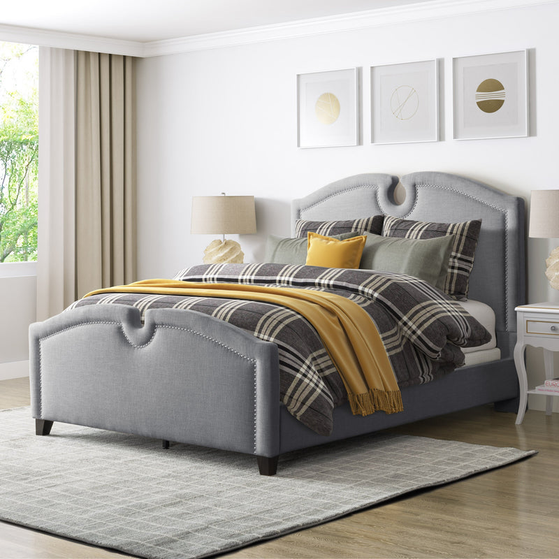 grey King Bed Maeve Collection lifestyle scene by CorLiving