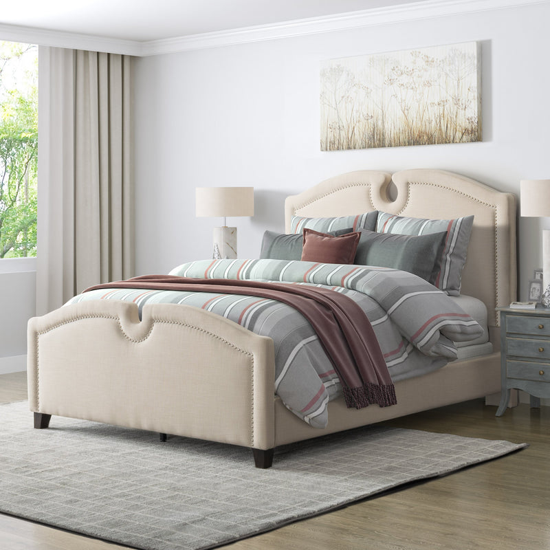 cream Double / Full Bed Maeve Collection lifestyle scene by CorLiving